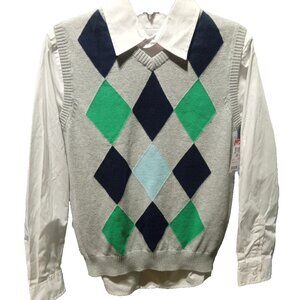 Holiday Edition 2 piece, Long Sleeved Shirt And Vest Boys size 10. NWT
